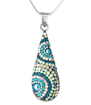 Mosaico Pastel Blue Tear Drop Pendant