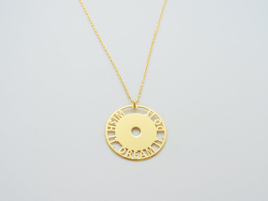 Kurshuni Gold Wish It Do It Necklace