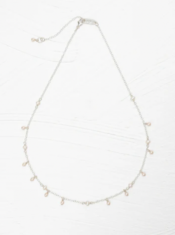 Holly Yashi Silver White Cora Pearl Necklace
