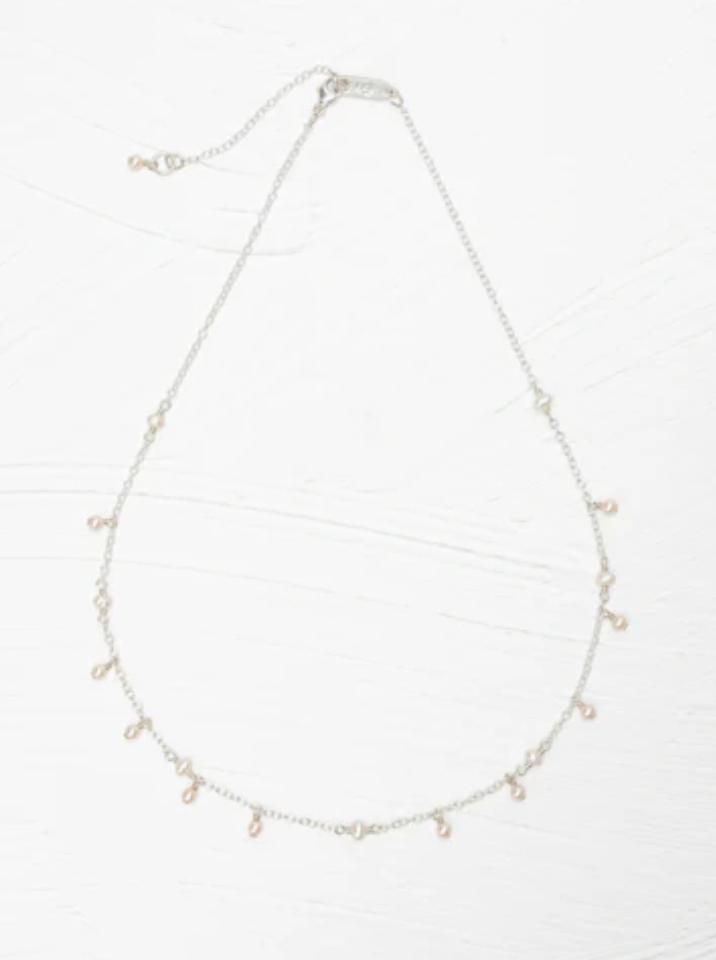 Holly Yashi Silver White Cora Pearl Necklace