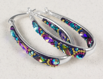 Mosaico Litmus Oval Hoop Earrings