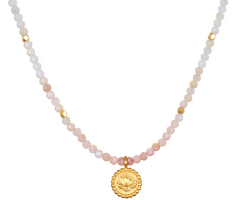 Satya 'Healing Beginnings' Lotus Pink Opal Necklace