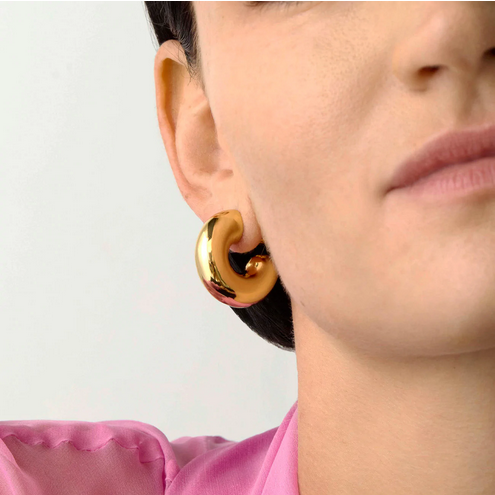 Jenny Bird Gold Large Tome Hoop Earrings