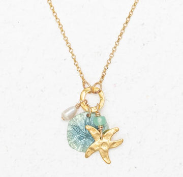 Holly Yashi Gold Sage Sandra Necklace