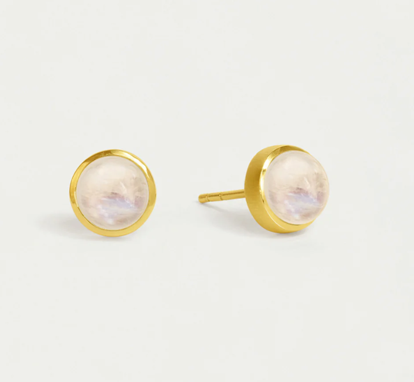 Dean Davidson Gold Cabochon Midi Moonstone Studs