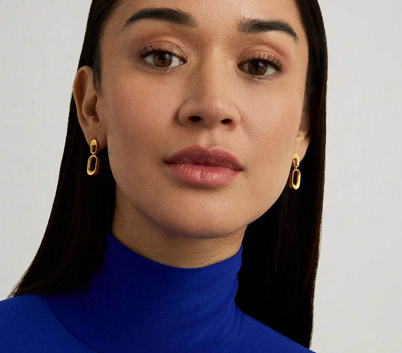 Dean Davdison Gold Bleecker Mini Drop Earrings