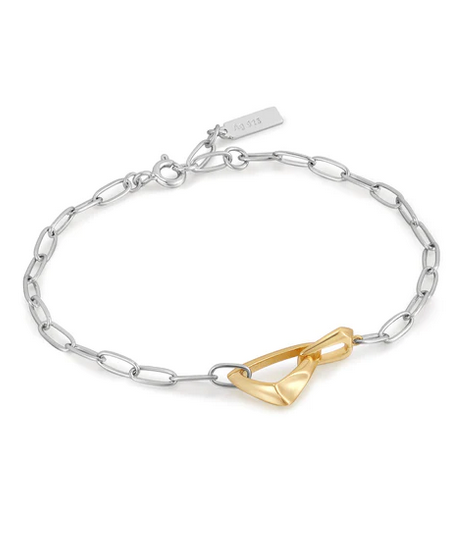 Ania Haie Two Tone Chunky Link Arrow Bracelet