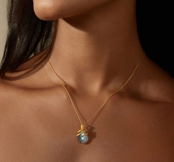 Satya Inner Knowing Labradorite Snake Necklace