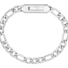 A.R.Z Steel 7mm Gold Figaro Link Bracelet 7.5 Inches