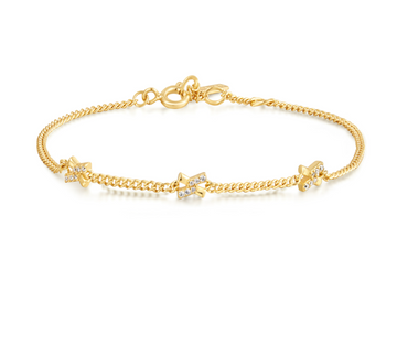 Ania Haie Gold Cross Station Bracelet