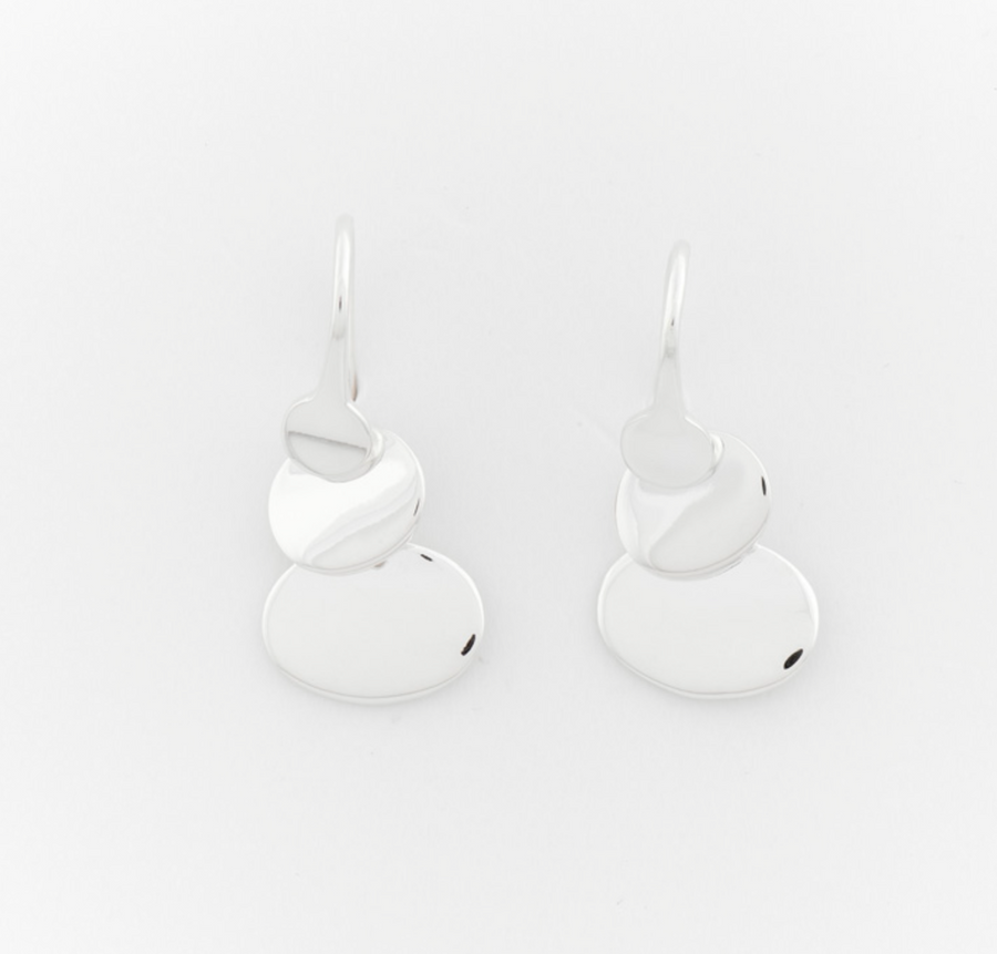 Marseille Sterling Silver Double Circle Dangle Earrings