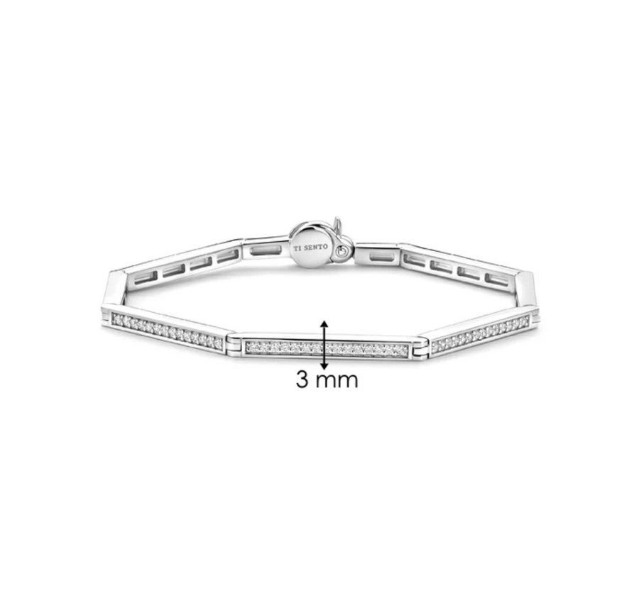Ti Sento Silver Hexagon Bracelet