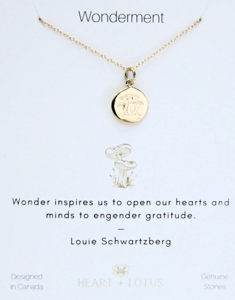 Heart And Lotus Gold Wonderment Necklace
