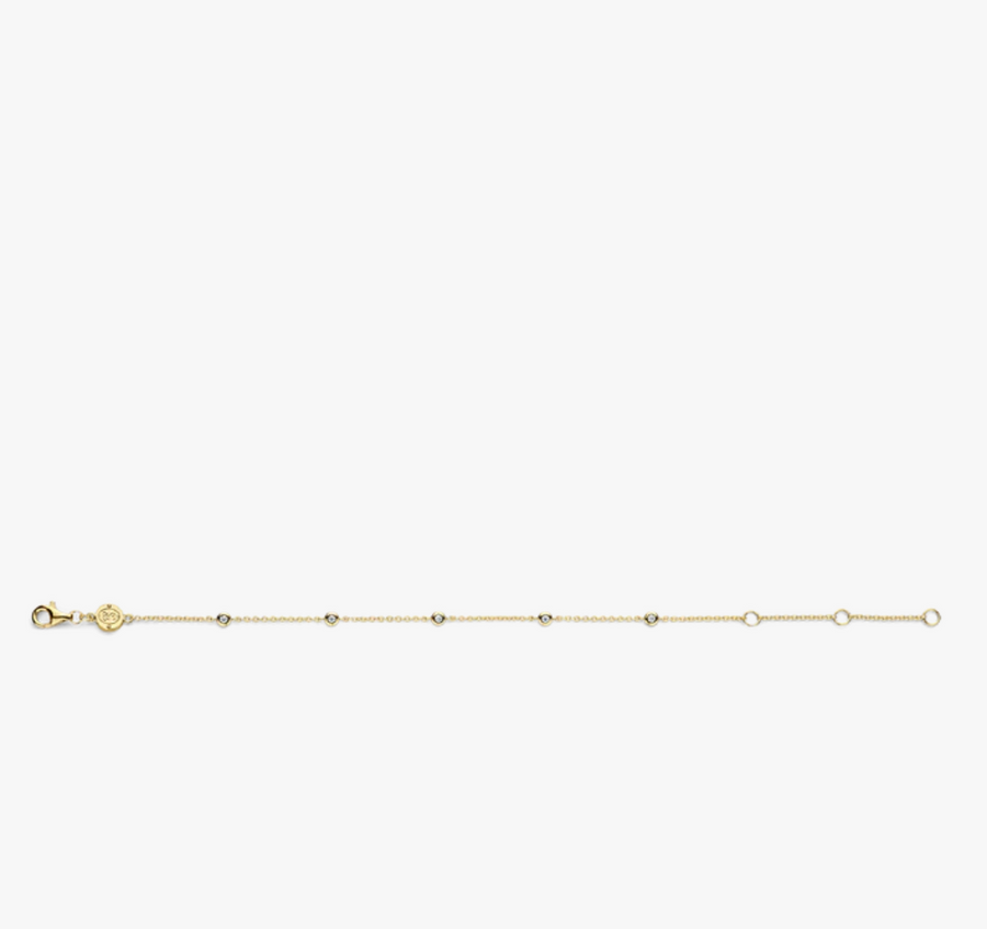 Ti Sento Gold Chain and CZ Bracelet