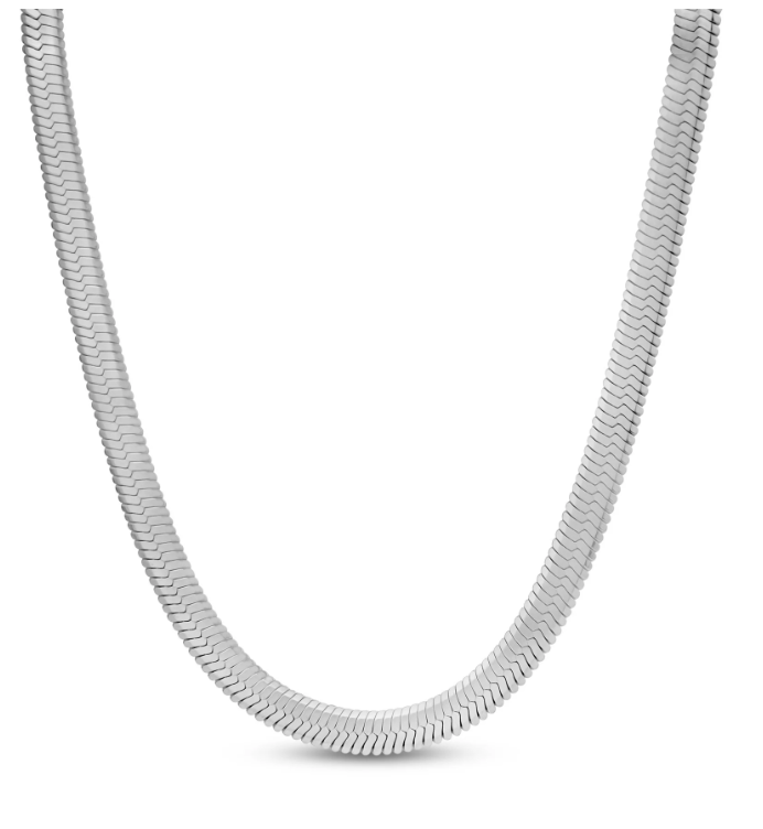 A.R.Z Steel 6mm Herringbone Chain 16 Inches