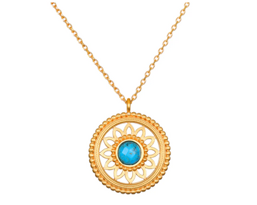 Satya Nurture Intuition Turquoise Mandala Necklace