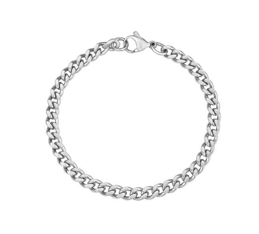 ARZ Steel 5mm Cuban Link Bracelet 8.5