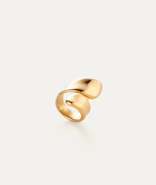 Jenny Bird Gold Solene Ring Size 8