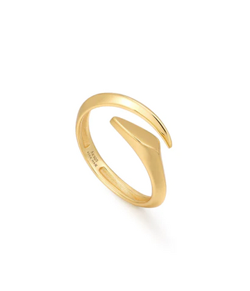 Ania Haie Gold Arrow Twist Adjustable Ring