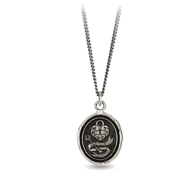 Pyrrha Silver You Hold The Key 18 inch Necklace
