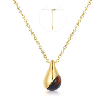 Ania Haie Gold Tiger Eye Droplet Necklace