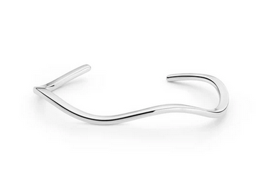 Sif Jakobs Silver Ellera Waves Narrow Cuff Bracelet