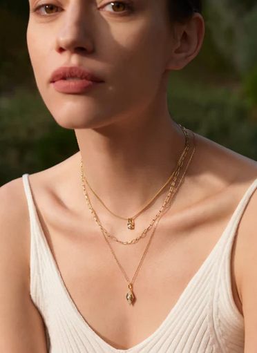 Ania Haie Gold Pearl Geometric Necklace