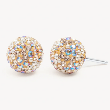 Hillberg And Berk Medium Sea Salt Sparkle Studs