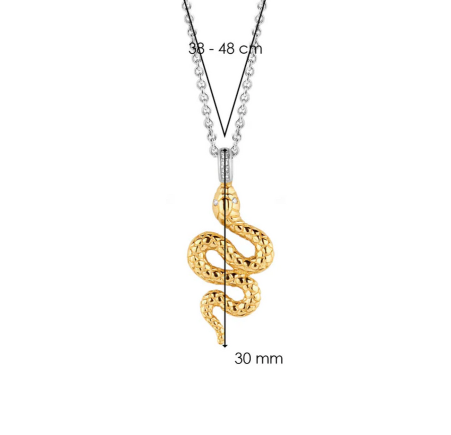 Ti Sento Gold Snake Necklace