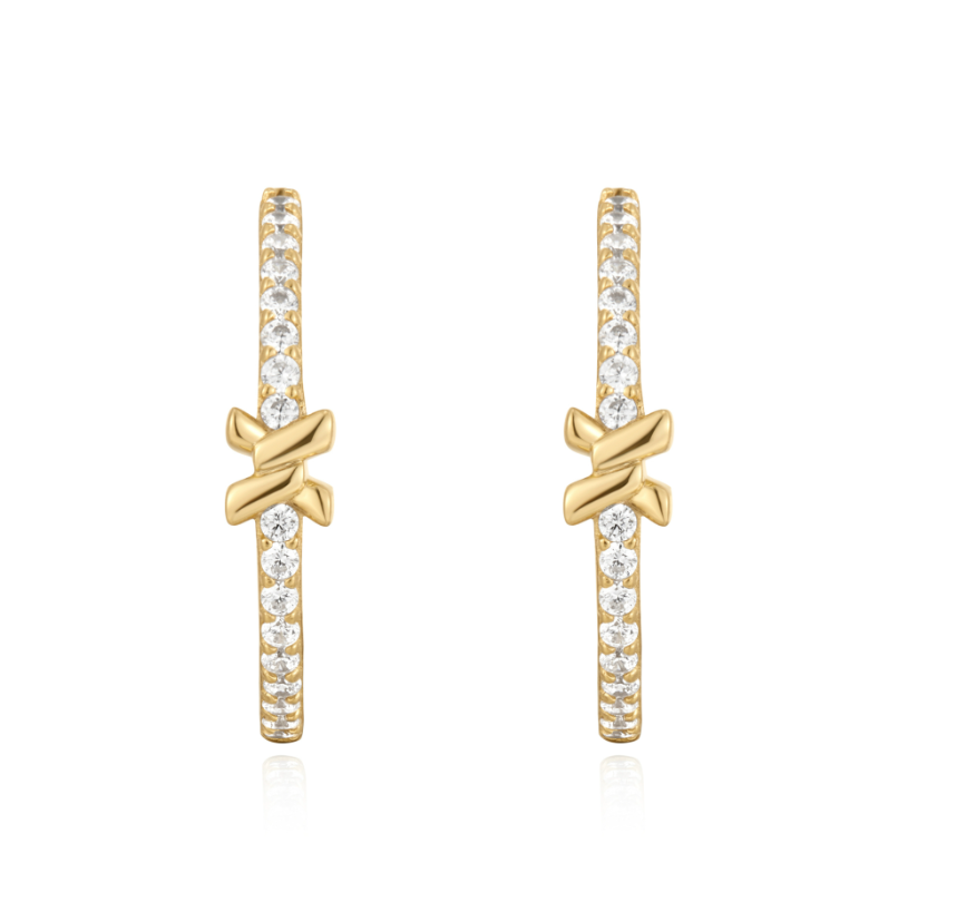 Ania Haie Gold Cross Hoops