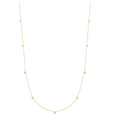 Ania Haie Gold Bezel Station Slider Necklace