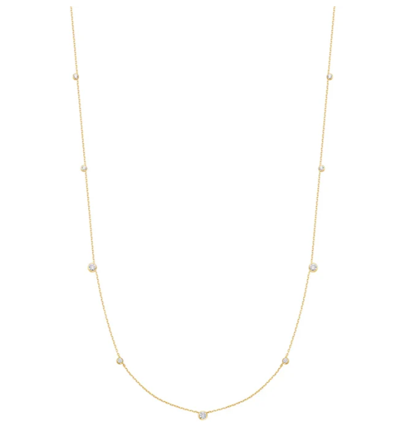 Ania Haie Gold Bezel Station Slider Necklace