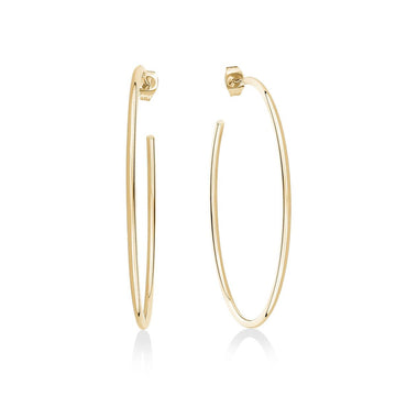 ARZ Steel Gold Love Huggie Earrings