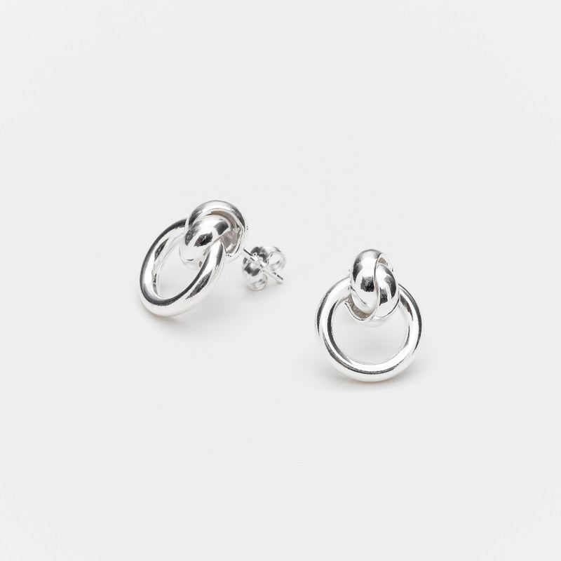 Marseille Sterling Silver Small Knot Knocker Studs