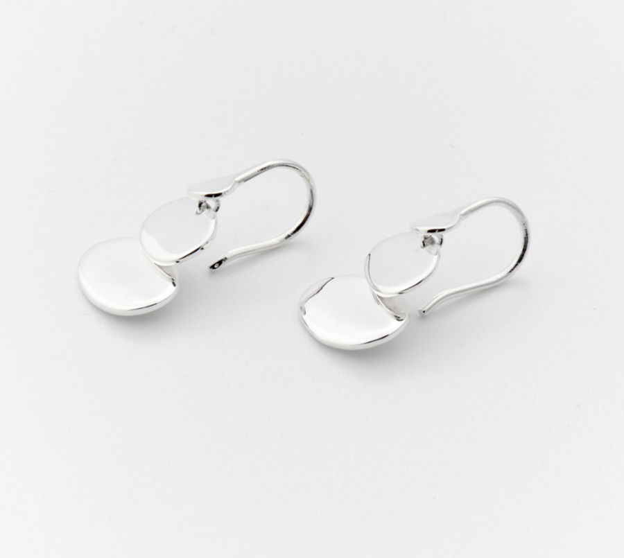 Marseille Sterling Silver Double Circle Dangle Earrings