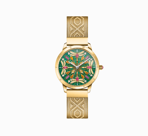 Thomas Sabo Gold And Green Kaleidoscope Dragonfly Watch