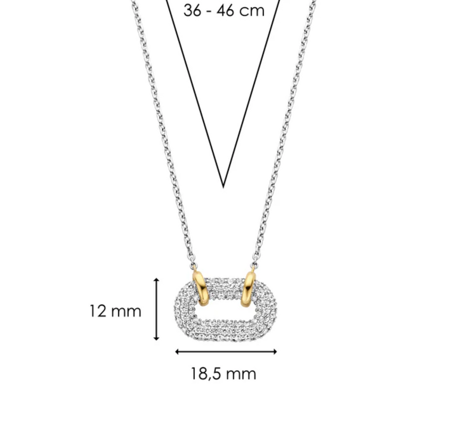 Ti Sento Pavé Charm Necklace