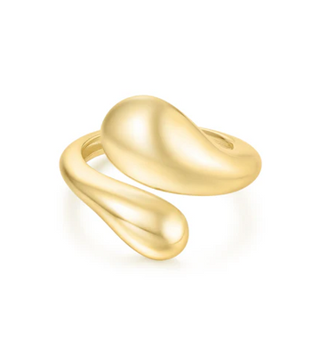 Ania Haie Gold Scultural Crossover Ring