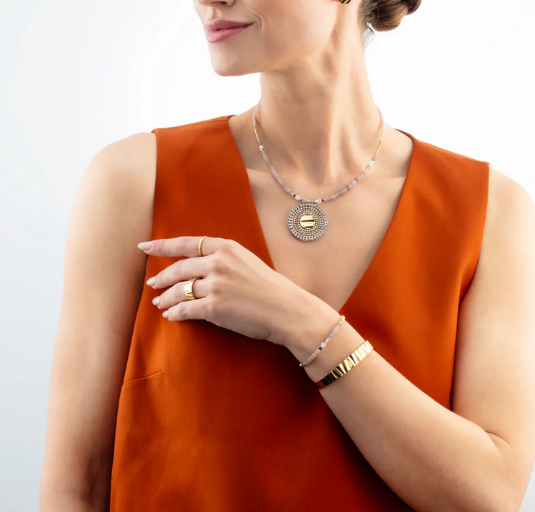 Coeur De Lion Modern Future Gold and Beige Bracelet