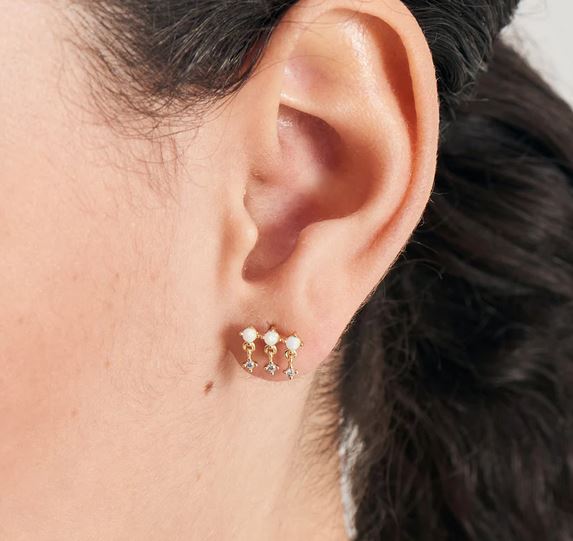 Ania Haie Gold Kyoto Opal Single Barbel Drop Earring