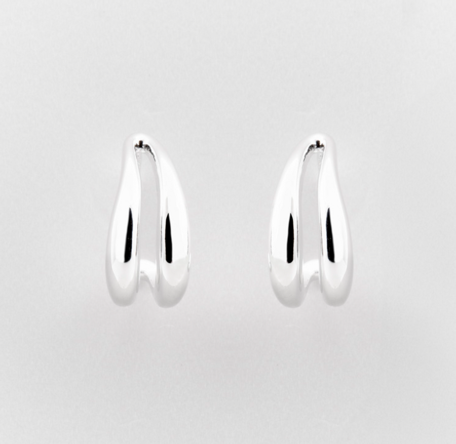 Marseille Sterling Silver Double Curl Earrings