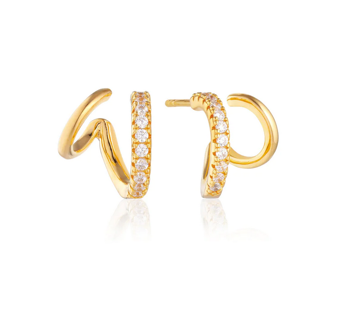 Sif Jakobs Gold 'Ellera' Small Double Hoops