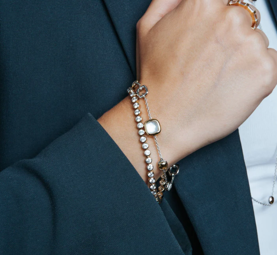 Ti Sento Round CZ Tennis Bracelet