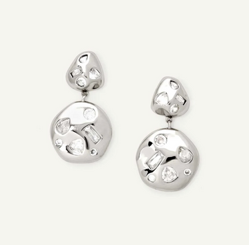 Olive And Piper Silver Shaw Drop Earrings