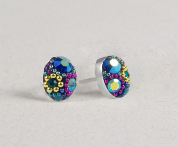 Mosaico Litmus Oval Stud Earrings