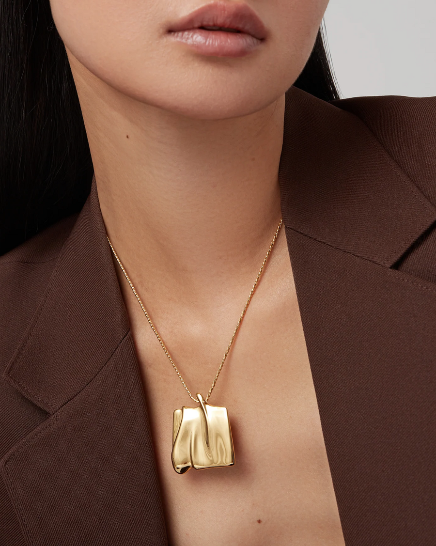 Jenny Bird Gold Large Sundra Pendant Necklace