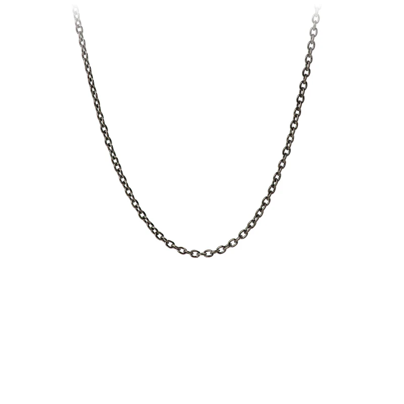 Pyrrha Oxidized Sterling Medium 30 Inch Cable Chain
