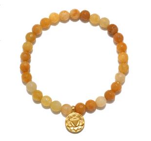 Satya Yellow Jade Solar Plexus Chakra Stretch Bracelet