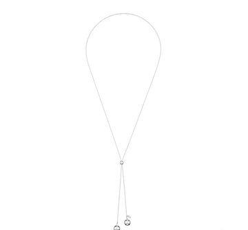 Marseille Sterling Silver 2 Ball Slider Lariat Necklace