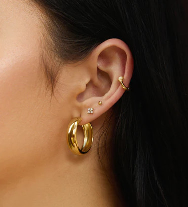 Ania Haie Gold Four-Petal Stud Earrings